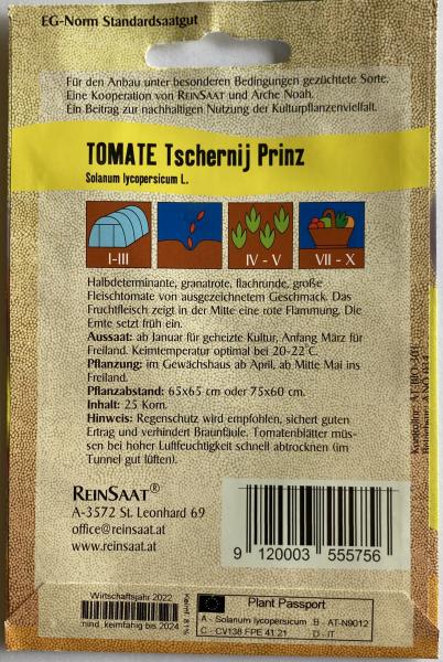 Tomate Tschernij Prinz - ReinSaat Saatgut - Demeter aus biologischem Anbau